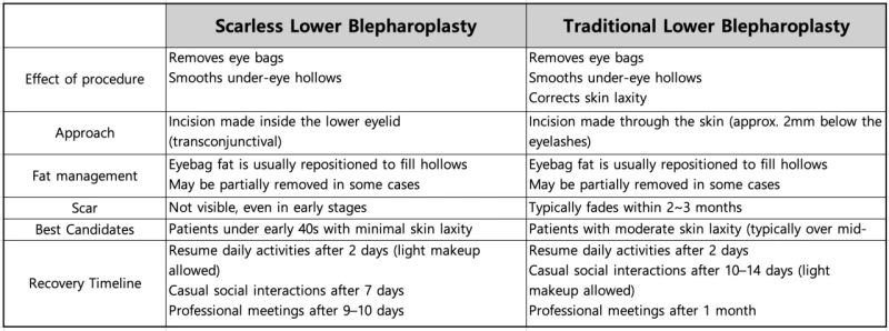 下睑年轻化技术比较