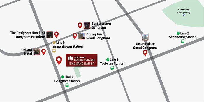 gangnam plastic surgery location