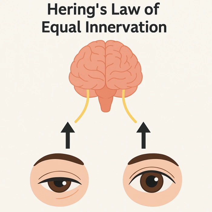 医学示意图：双侧眼睑接收大脑等量神经刺激